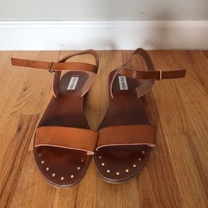 Steve Madden Flat Cognac Sandals